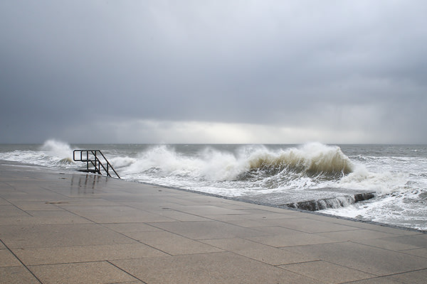 Sturmflut an der Promenade